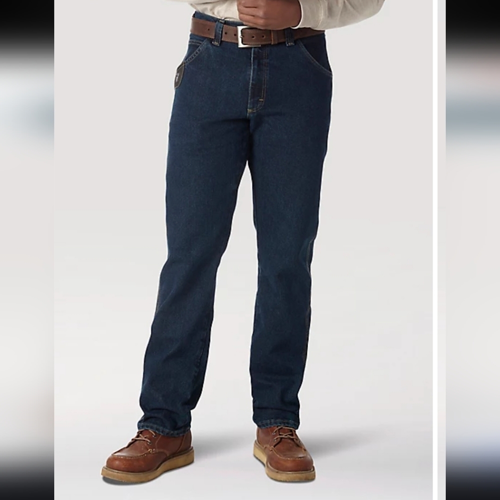 Wrangler Riggs Workwear Advanced Comfort Mens 5 Pocket Relaxed Fit Jean Sz 42x34